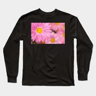 Airbrushed Pink Flowers Long Sleeve T-Shirt